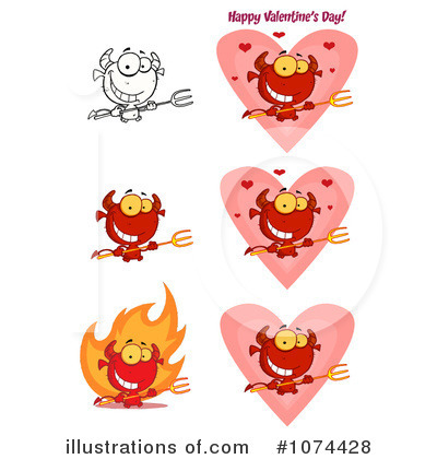 Royalty-Free (RF) Devil Clipart Illustration by Hit Toon - Stock Sample #1074428