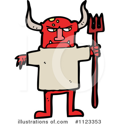Royalty-Free (RF) Devil Clipart Illustration by lineartestpilot - Stock Sample #1123353