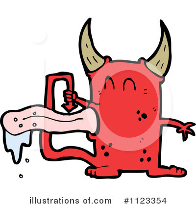 Royalty-Free (RF) Devil Clipart Illustration by lineartestpilot - Stock Sample #1123354
