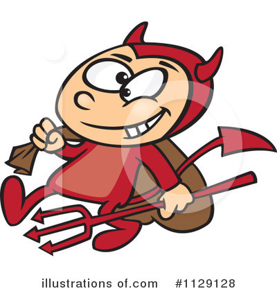Royalty-Free (RF) Devil Clipart Illustration by toonaday - Stock Sample #1129128