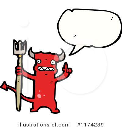 Royalty-Free (RF) Devil Clipart Illustration by lineartestpilot - Stock Sample #1174239