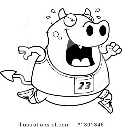 Running Track Clipart #1301346 by Cory Thoman
