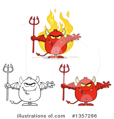 Royalty-Free (RF) Devil Clipart Illustration by Hit Toon - Stock Sample #1357286