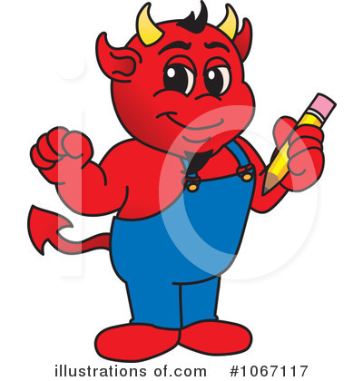 Royalty-Free (RF) Devil Mascot Clipart Illustration by Mascot Junction - Stock Sample #1067117