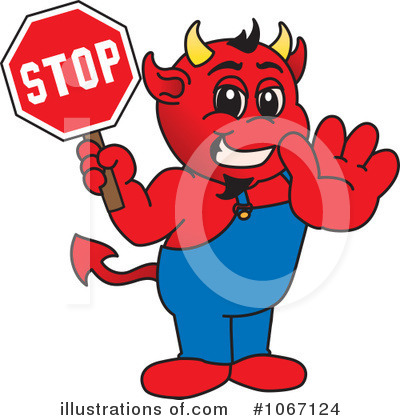 Royalty-Free (RF) Devil Mascot Clipart Illustration by Mascot Junction - Stock Sample #1067124