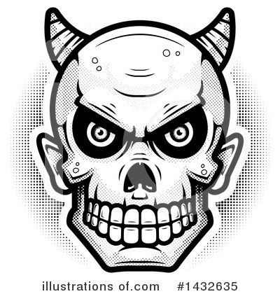 Royalty-Free (RF) Devil Skull Clipart Illustration by Cory Thoman - Stock Sample #1432635