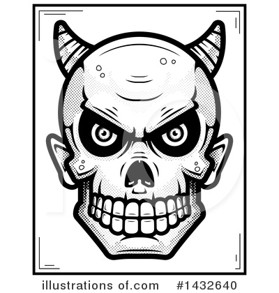 Devil Skull Clipart #1432640 by Cory Thoman