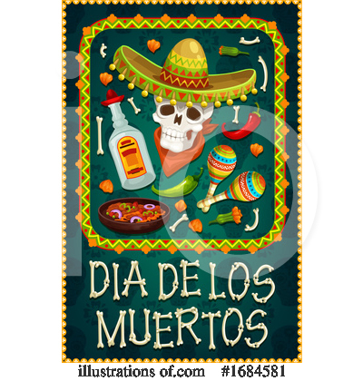 Royalty-Free (RF) Dia De Los Muertos Clipart Illustration by Vector Tradition SM - Stock Sample #1684581
