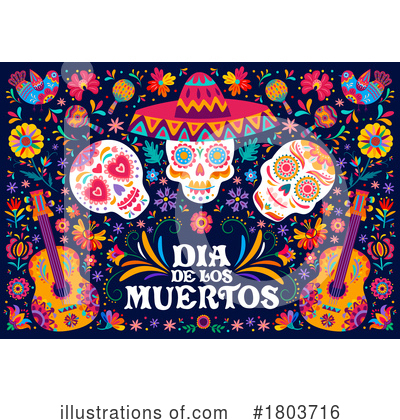 Royalty-Free (RF) Dia De Los Muertos Clipart Illustration by Vector Tradition SM - Stock Sample #1803716