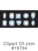 Diamonds Clipart #19734 by AtStockIllustration