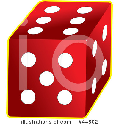 Royalty-Free (RF) Dice Clipart Illustration by Lal Perera - Stock Sample #44802