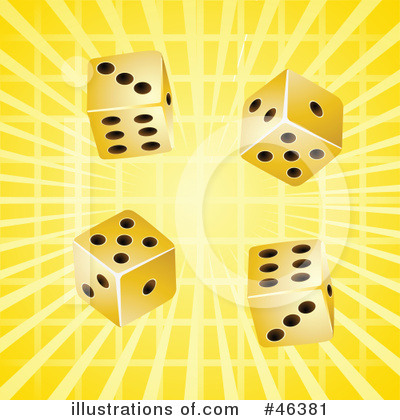 Royalty-Free (RF) Dice Clipart Illustration by elaineitalia - Stock Sample #46381