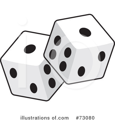 Royalty-Free (RF) Dice Clipart Illustration by Rosie Piter - Stock Sample #73080