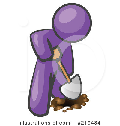 Royalty-Free (RF) Digging Clipart Illustration by Leo Blanchette - Stock Sample #219484