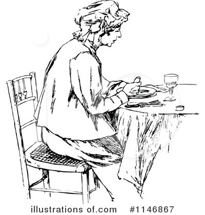 Royalty-Free (RF) Dining Clipart Illustration by Prawny Vintage - Stock Sample #1146867