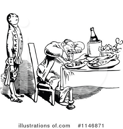 Waiter Clipart #1146871 by Prawny Vintage
