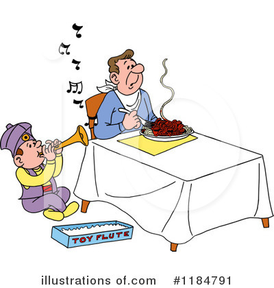 Royalty-Free (RF) Dining Clipart Illustration by LaffToon - Stock Sample #1184791