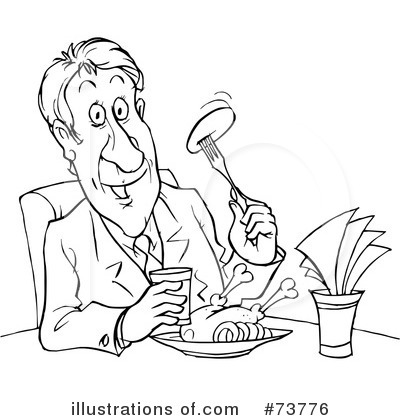 Royalty-Free (RF) Dining Clipart Illustration by Alex Bannykh - Stock Sample #73776