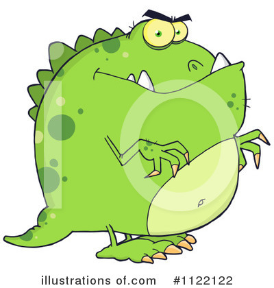 Royalty-Free (RF) Dino Clipart Illustration by Hit Toon - Stock Sample #1122122