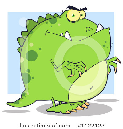 Royalty-Free (RF) Dino Clipart Illustration by Hit Toon - Stock Sample #1122123