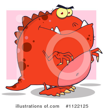Royalty-Free (RF) Dino Clipart Illustration by Hit Toon - Stock Sample #1122125