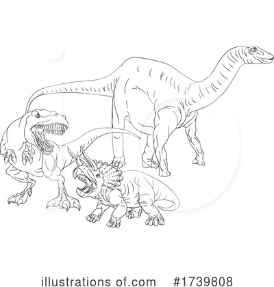 Royalty-Free (RF) Dino Clipart Illustration by AtStockIllustration - Stock Sample #1739808