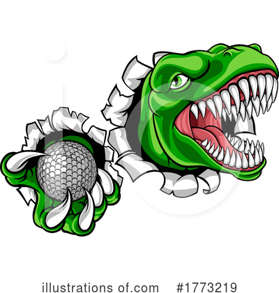 Royalty-Free (RF) Dino Clipart Illustration by AtStockIllustration - Stock Sample #1773219