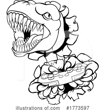 Royalty-Free (RF) Dino Clipart Illustration by AtStockIllustration - Stock Sample #1773597
