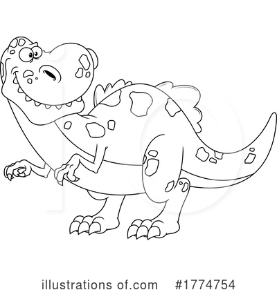 Royalty-Free (RF) Dino Clipart Illustration by Hit Toon - Stock Sample #1774754
