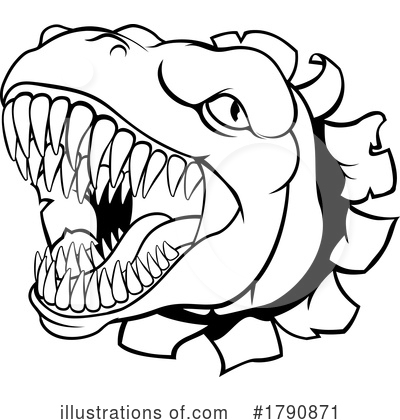 Royalty-Free (RF) Dino Clipart Illustration by AtStockIllustration - Stock Sample #1790871