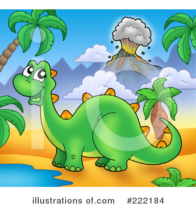 Royalty-Free (RF) Dino Clipart Illustration by visekart - Stock Sample #222184