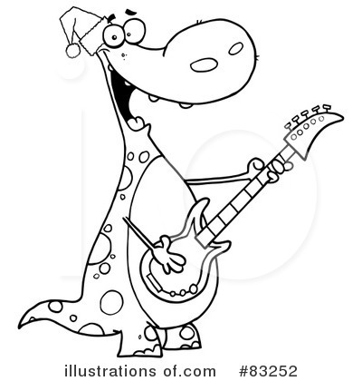 Royalty-Free (RF) Dino Clipart Illustration by Hit Toon - Stock Sample #83252