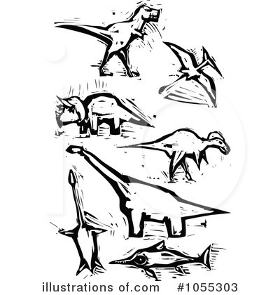 Royalty-Free (RF) Dinosaur Clipart Illustration by xunantunich - Stock Sample #1055303