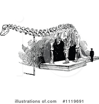 Royalty-Free (RF) Dinosaur Clipart Illustration by Prawny Vintage - Stock Sample #1119691