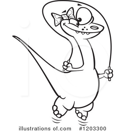Royalty-Free (RF) Dinosaur Clipart Illustration by toonaday - Stock Sample #1203300