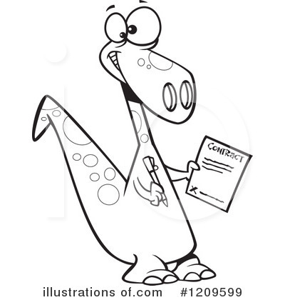 Royalty-Free (RF) Dinosaur Clipart Illustration by toonaday - Stock Sample #1209599