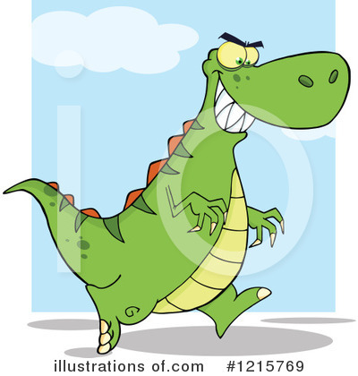 Royalty-Free (RF) Dinosaur Clipart Illustration by Hit Toon - Stock Sample #1215769
