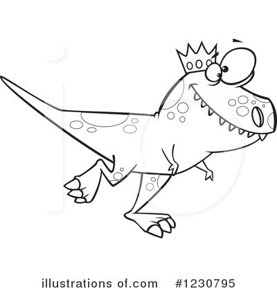 Royalty-Free (RF) Dinosaur Clipart Illustration by toonaday - Stock Sample #1230795