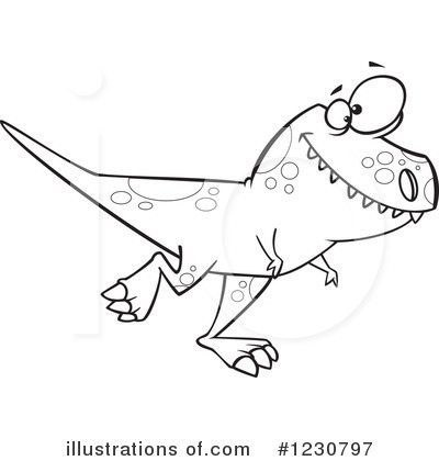 Royalty-Free (RF) Dinosaur Clipart Illustration by toonaday - Stock Sample #1230797