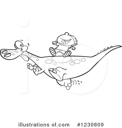 Royalty-Free (RF) Dinosaur Clipart Illustration by toonaday - Stock Sample #1230809