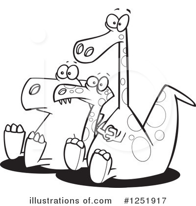 Dinosaur Clipart #1251917 by toonaday