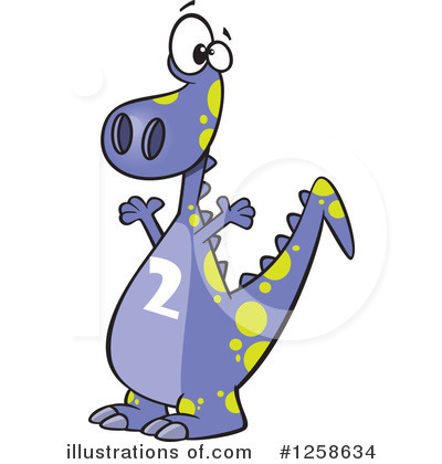 Royalty-Free (RF) Dinosaur Clipart Illustration by toonaday - Stock Sample #1258634