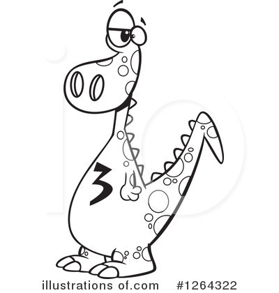 Royalty-Free (RF) Dinosaur Clipart Illustration by toonaday - Stock Sample #1264322
