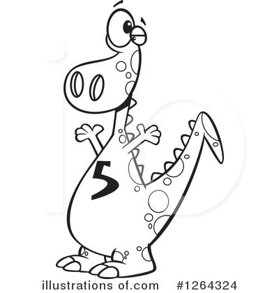 Royalty-Free (RF) Dinosaur Clipart Illustration by toonaday - Stock Sample #1264324