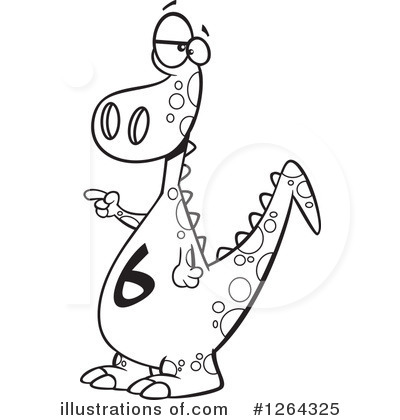 Royalty-Free (RF) Dinosaur Clipart Illustration by toonaday - Stock Sample #1264325