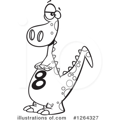 Royalty-Free (RF) Dinosaur Clipart Illustration by toonaday - Stock Sample #1264327