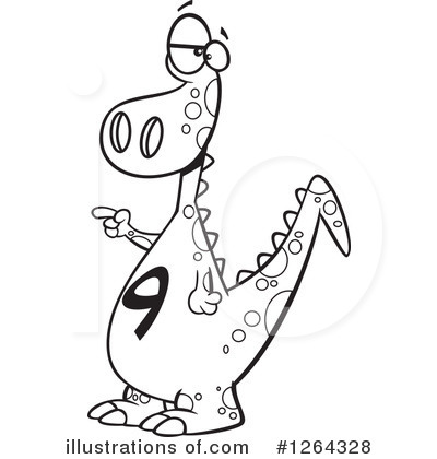 Royalty-Free (RF) Dinosaur Clipart Illustration by toonaday - Stock Sample #1264328