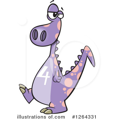 Royalty-Free (RF) Dinosaur Clipart Illustration by toonaday - Stock Sample #1264331