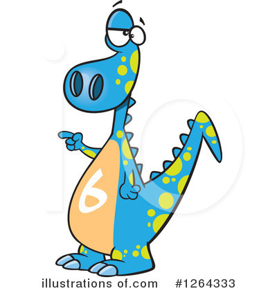 Royalty-Free (RF) Dinosaur Clipart Illustration by toonaday - Stock Sample #1264333