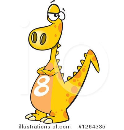 Royalty-Free (RF) Dinosaur Clipart Illustration by toonaday - Stock Sample #1264335